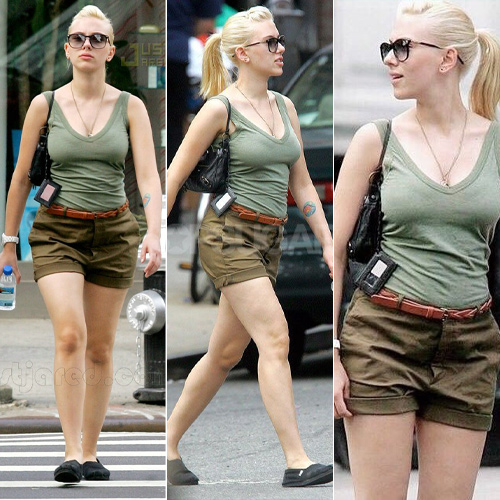 “Strutting in Style: Scarlett Johansson’s Iconic Green Gown”